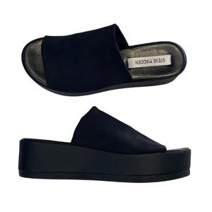 Steve Madden Slinky Black Platform Sandals